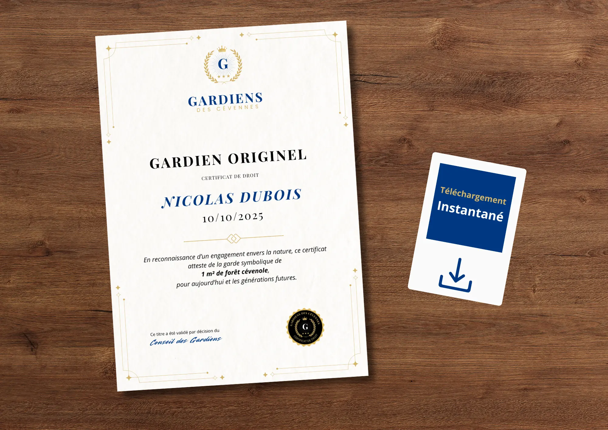 🌱 1 m² – Gardien Originel - Impression à la maison