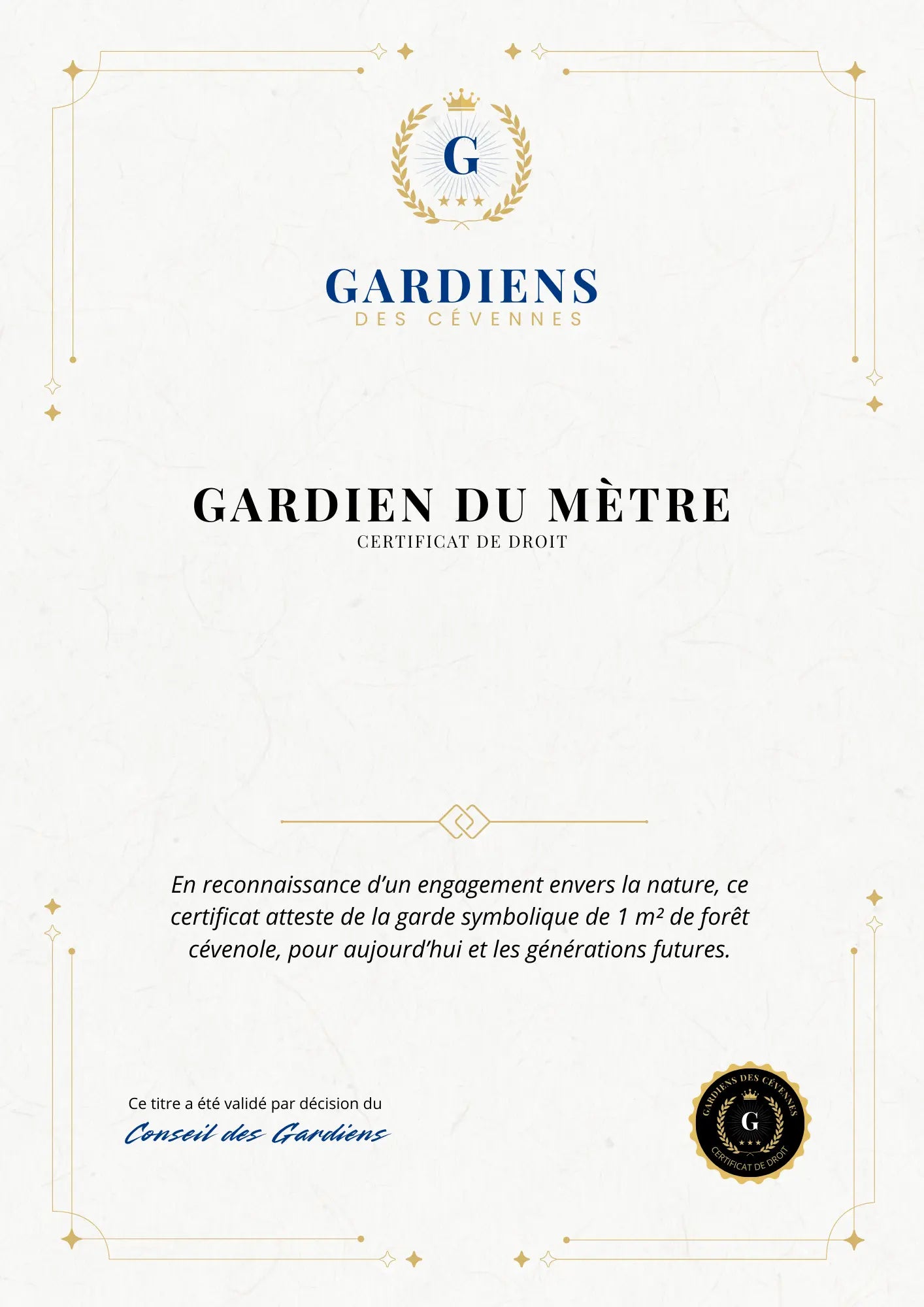 1 m² - Gardien(ne) du Mètre - Téléchargement Uniquement